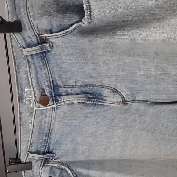 LOFT Light Blue Straight Leg Jeans - Picture 3 of 12